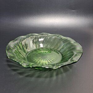 Heisey Moongleam Marcel Wave Swirl Green Bowl Vintage